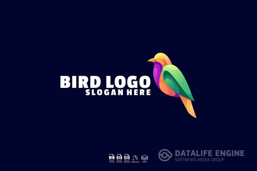 Bird Gradient Logo designs