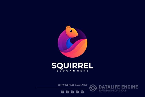 Squirrel Gradient Colorful Logo