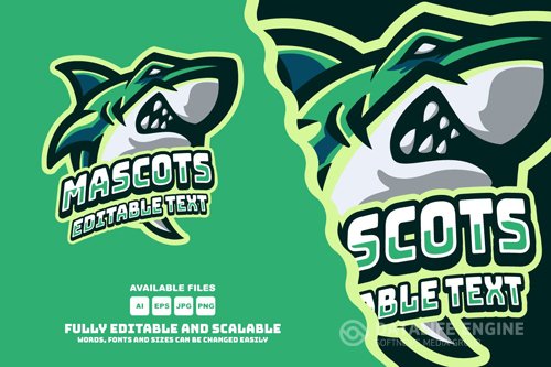 Shark mascots logo esports team