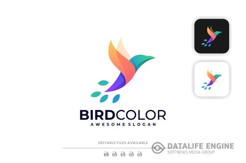 Bird Colorful Logo