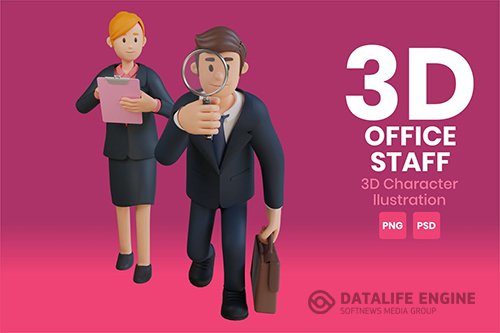 Office Staff 3D Character Illustration 7