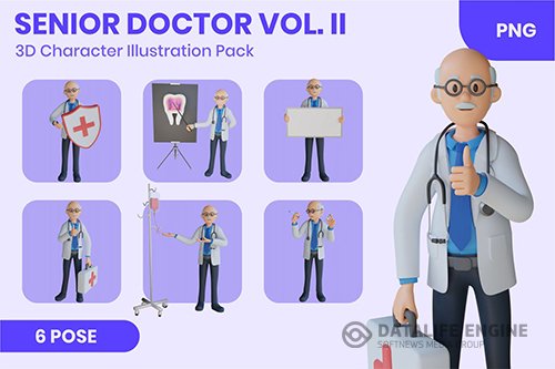 Senior Doctor Vol. II 3D Illustration