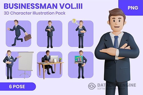 Businessman Vol.III 3D Character Set