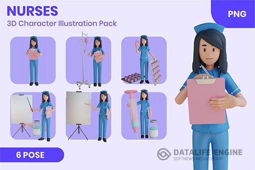 Nurses 3D Character Set