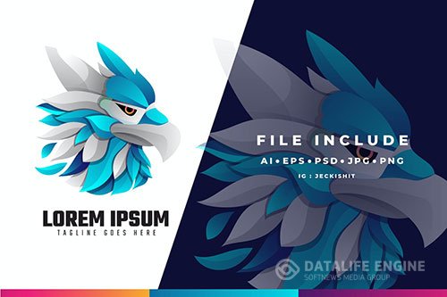 Eagle Gradient Logo Template