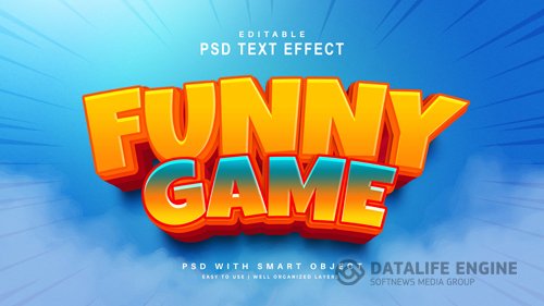 Funny Game Text Effect Psd