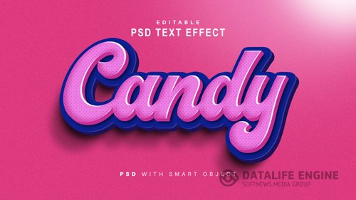 Candy Text Effect Psd