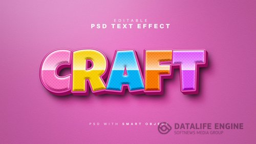 Craft Text Effect Psd