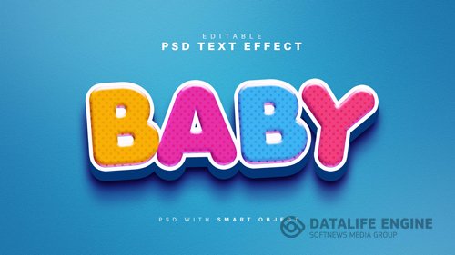 Baby Text Effect Psd