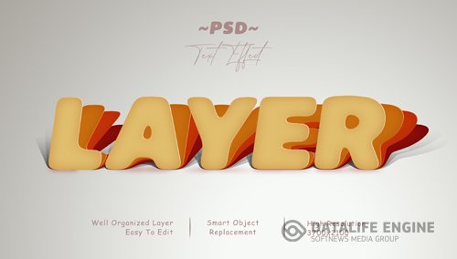 3d layer style editable psd text effect psd