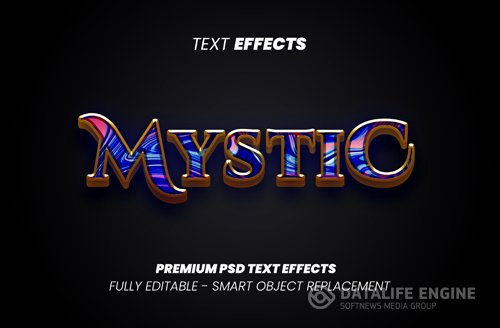 Mystic text style effect premium psd premium psd