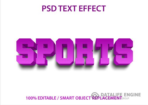 Editable text effect sports premium psd