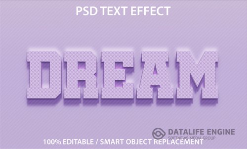 Editable text effect dream premium psd