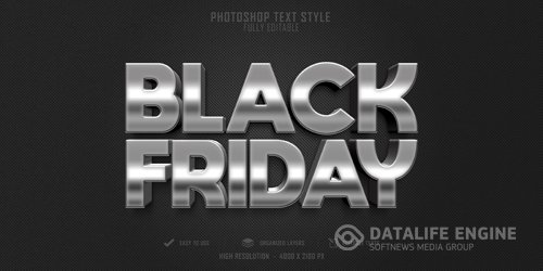 Black friday 3d text style effect premium psd