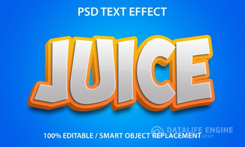 Editable text effect juice premium psd