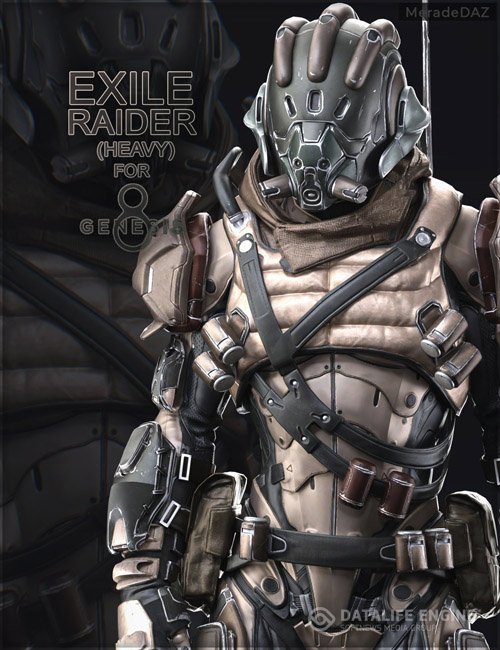 Exile Raider  Heavy  For Genesis 8 and 8 1 Male