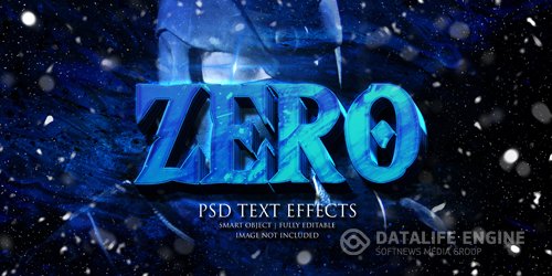 Zero text effect psd