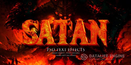 Satan text effect psd