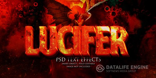 Lucifer text effect psd