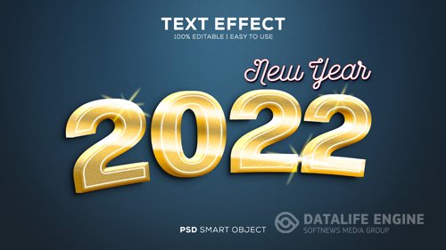 Easy to use and editable 2022 psd text effect psd