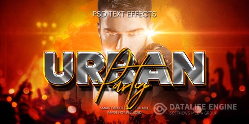 Urban party text effect psd