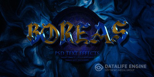 Boreas text effect psd