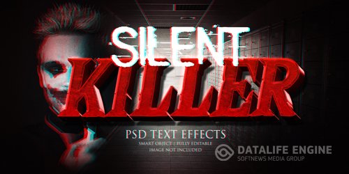 Silent killer text effect psd