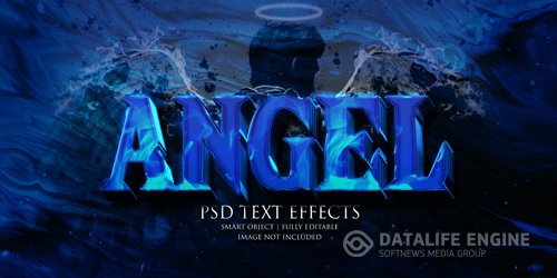 Angel text effect psd