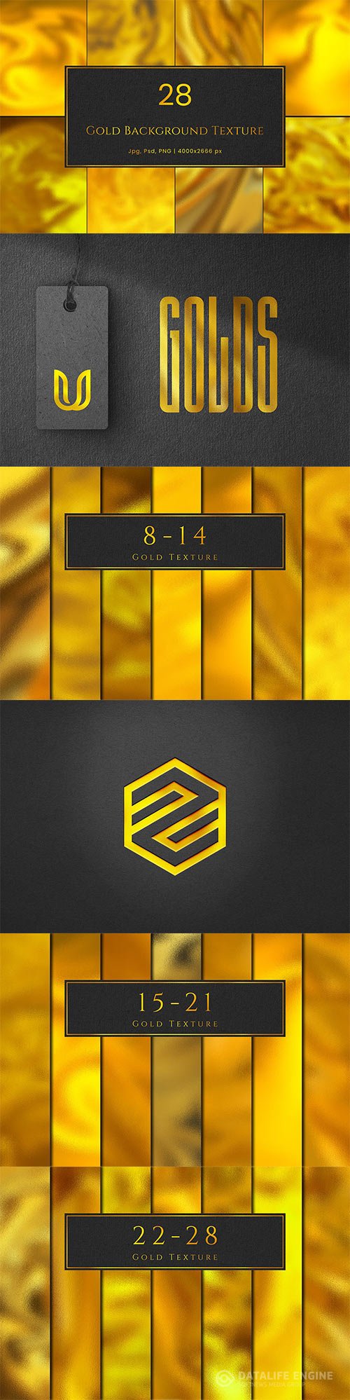 28 Gold Background Texture Psd