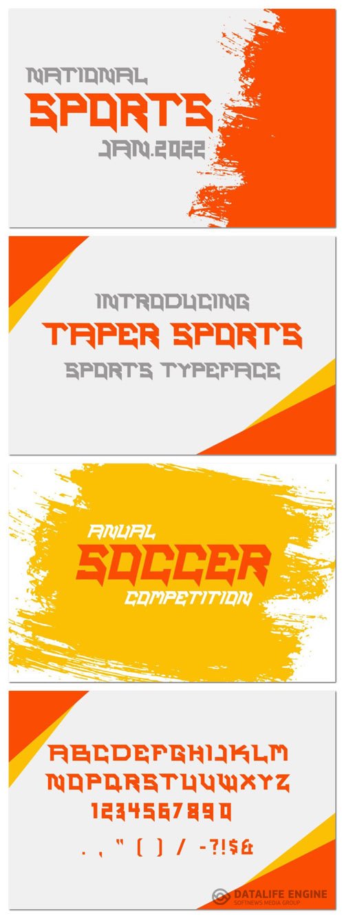 Taper Sports Typeface