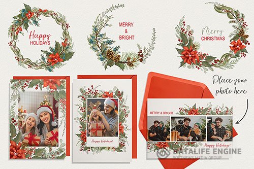 Christmas Personalized Photo Frames and Wreaths