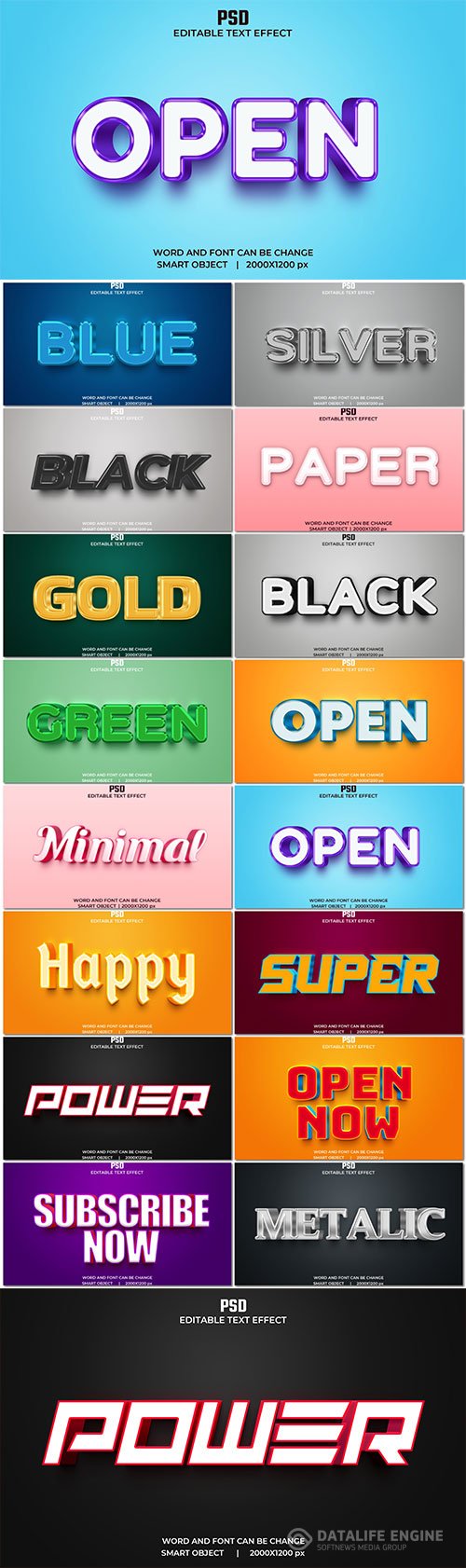 Psd text effect set vol 18