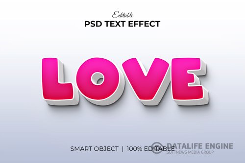 Snow editable 3d text effect mockup premium psd