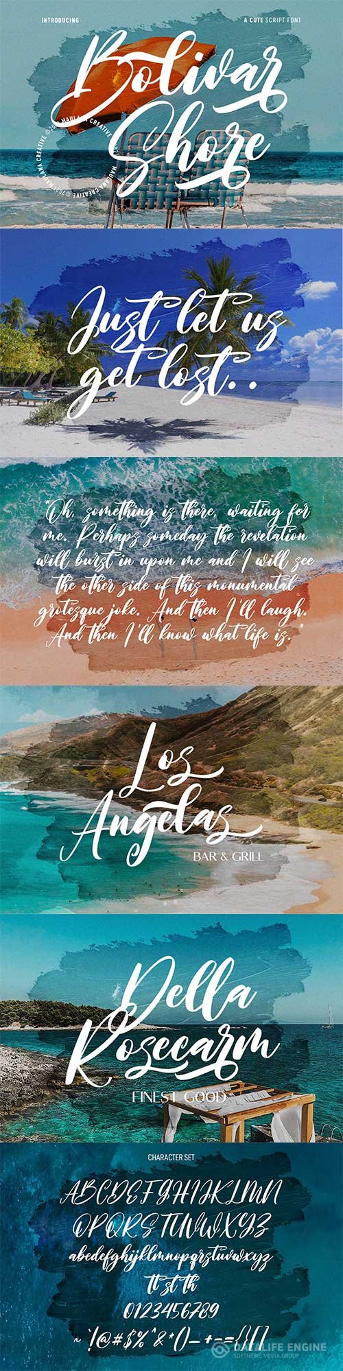 Bolivar Shore Cute Script Font