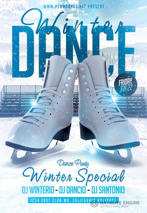 Winter dance psd flyer