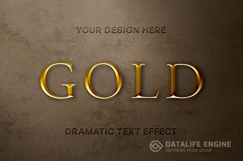 Gold luxury text effect psd