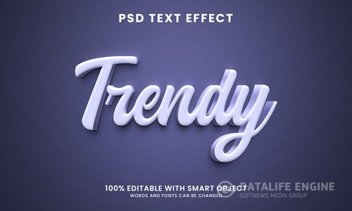 Trendy text effect psd