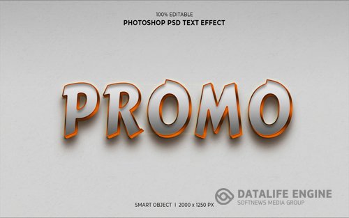 Promo 3d editable psd text effect