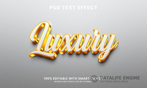 Luxury 3d text effect psd