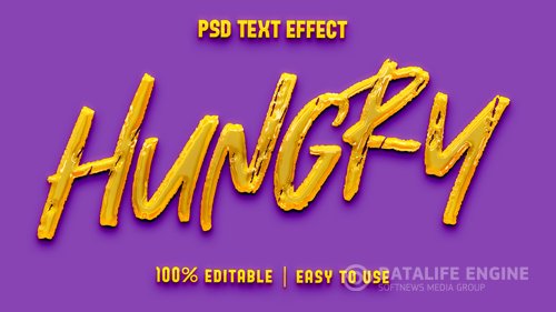 Hungry psd text effect psd