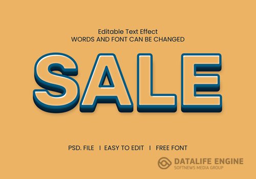 Sale text effect psd