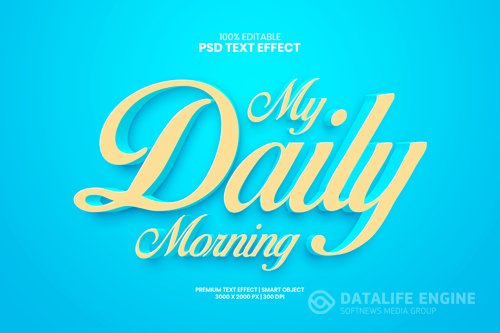 Daily editable 3d psd premium text effect