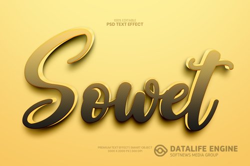 Sowet editable premium psd text effect maker