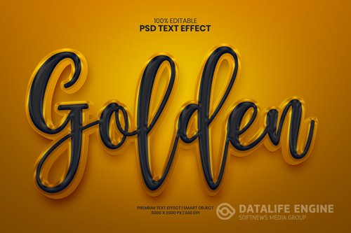 Black amp golden fully editable premium psd text effect maker