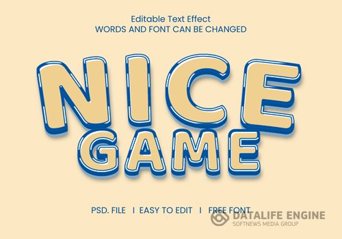 Nice game text effect psd