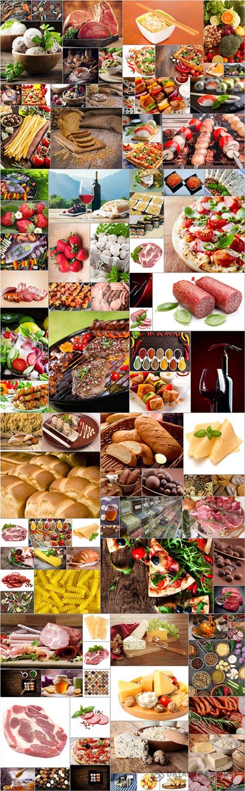 Food, meat, vegetables, fruits, fish, stock photo bundle vol 9