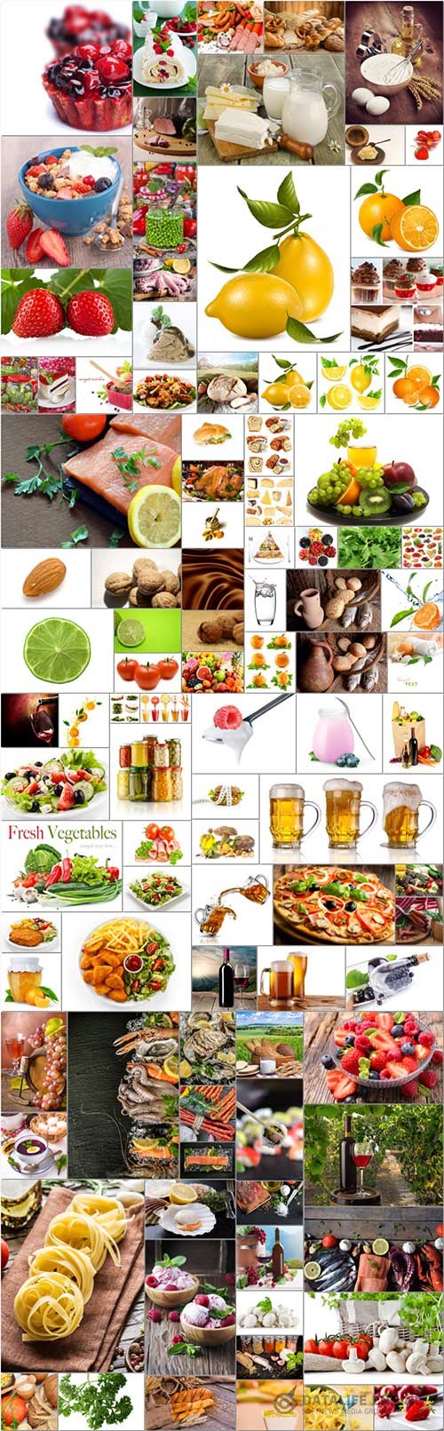 Food, meat, vegetables, fruits, fish, stock photo bundle vol 5