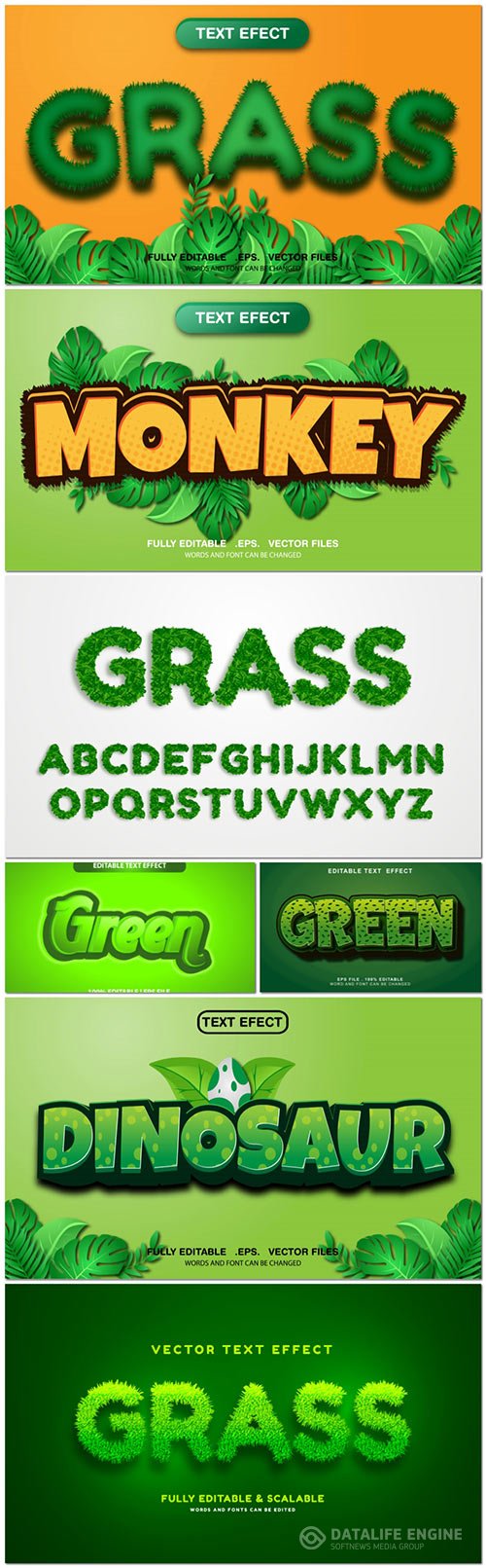 3d editable text style effect vector vol 932