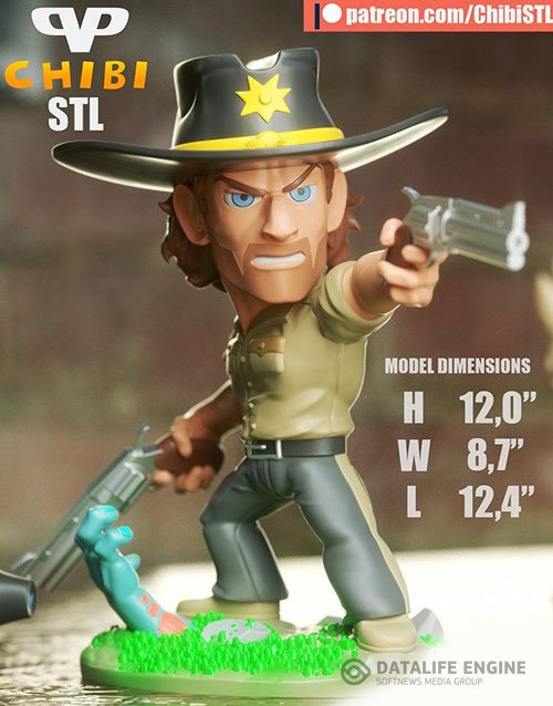 3DXM - Walking Dead Rick Grimes Chibi