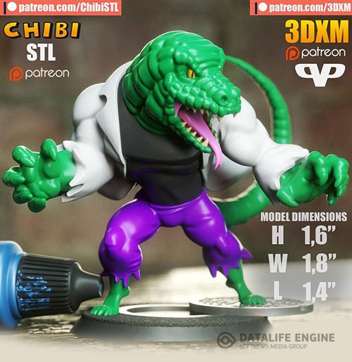 3DXM - Lizard Chibi